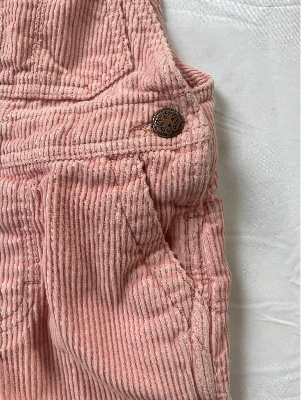 OshKosh B’gosh Pink Corduroy Overalls 2T Toddler Girl - Picture 3 of 7